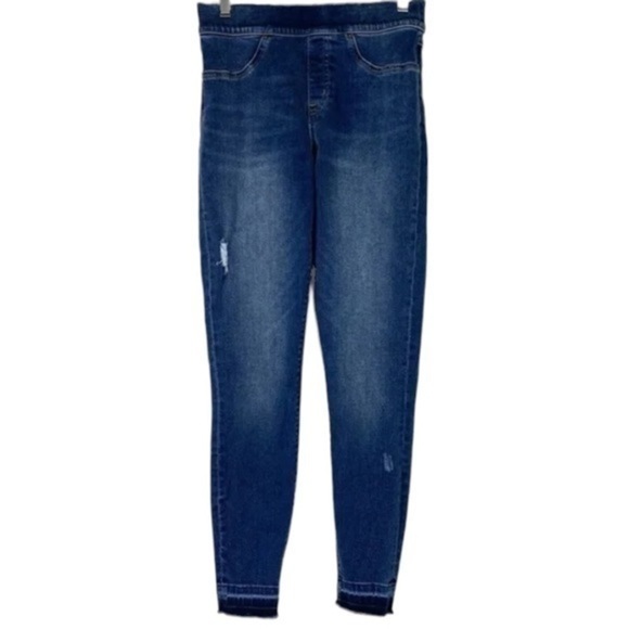 SPANX Distressed Denim Ankle Skinny Jeans Size Small - Picture 10 of 10